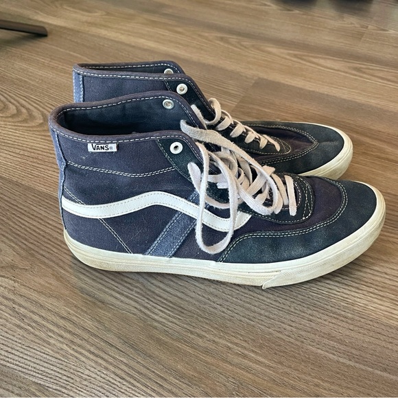 Vans Shoes Blue High Top Vans Poshmark